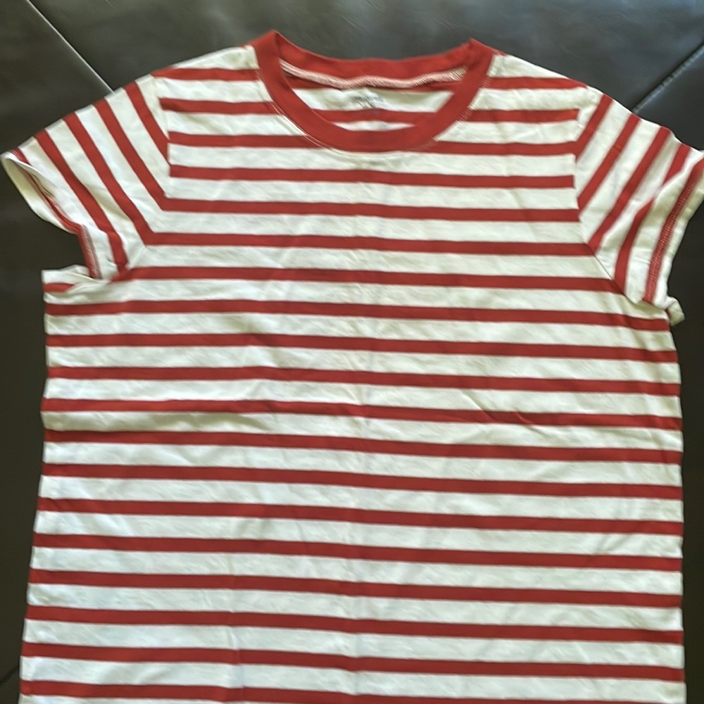 Stripes shirt.